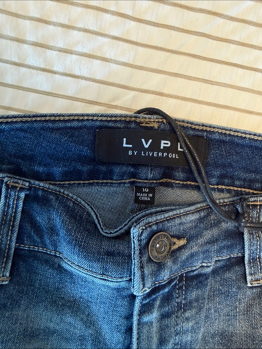 Liverpool Dark Wash Flare Jeans - Wide Leg - Picture 3 of 5